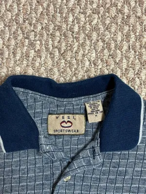 Xavier University Vintage Vesi Sportswear Navy Blue Collegiate Golf Polo thumbnail 4