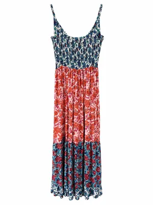 918 Angie XL Floral Patchwork Boho Midi Dress thumbnail 6