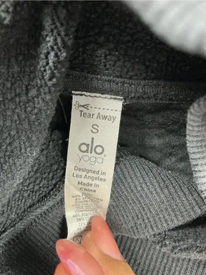 ALO Yoga Black Velvet Hoodie - Women's Sweatshirt 988 thumbnail 4