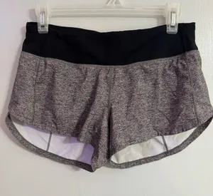 Lululemon Athletica Low-Rise Heather Gray Shorts Size 4 thumbnail 1