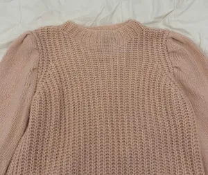 Lulus Chunky Knit Puff Sleeve Sweater thumbnail 5