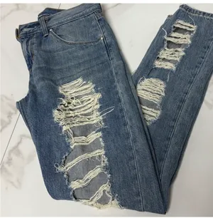 Levi’s 100% Cotton Distressed Boyfriend Skinny Jeans - Size 27 thumbnail 1