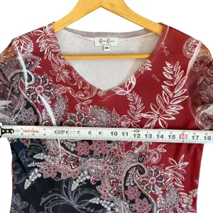 Vintage Y2K‎ Women’s Paisley Mesh Goth Romantic Grunge Rhinestone Sheer Torn Raw thumbnail 6