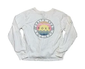 Roxy Long Sleeve Graphic Tshirt Medium Cream thumbnail 1