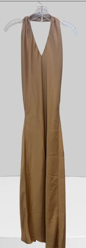 Show Me Your Mumu Dress- Womens Jasmine Neckline Dress Gold‎ Halter NWT thumbnail 1