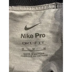 Nike Pro Dri-FIT Women Gray Heathered Compression Athletic Shorts Size M 3672‎ thumbnail 6
