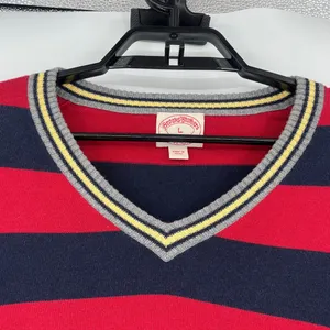 Brooks Brothers Y2K Womens Sweater Sz L Preppy Varsity Americana Stripe Academia thumbnail 3