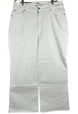 J.Crew Curvy Slim Wide Leg Jeans‎ White Denim High Rise BX828 Size 34 NEW thumbnail 1