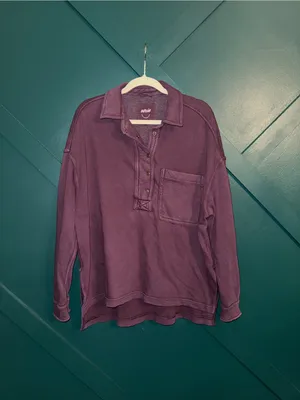 Aerie Chorewear Popover Sweatshirt Oversized Slouchy Fit Size S thumbnail 2