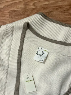 Offline By Aerie Tennis Sweater Vest Cardigan Size XS thumbnail 4