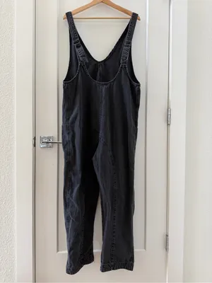 We the Free High Roller Denim Overalls Mineral Black Size S thumbnail 5
