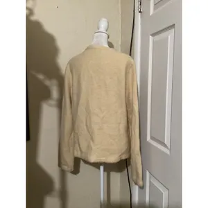 J.Crew Emilie Patch-Pocket Lady Cardigan Sweater Cream Gold Button CB931 Medium thumbnail 3