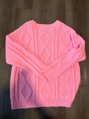 Edikted pink cable knit sweater  thumbnail 2