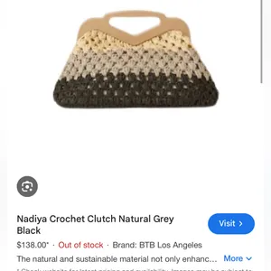 NWOT BTB Los Angeles Nadia crochet clutch bag thumbnail 3