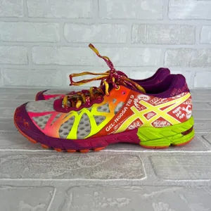 ASICS GEL Noosa Tri 9 Womens 9.5 Running Shoes Neon Multicolor‎ Triathlon T458N thumbnail 5