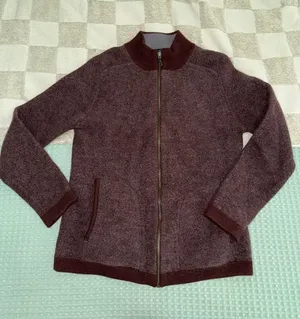 Patagonia Lowland Cardigan 100% Wool Full Zip Jacket Maroon Womens Size M thumbnail 1