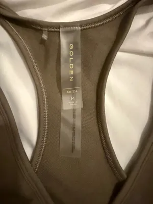 Like New Aritzia Golden BodyGrip™ V-Neck Racerback Bra Top thumbnail 3