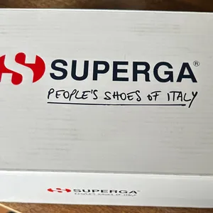 NIB Superga Black Cotu Classic Sneakers with White Accents thumbnail 6