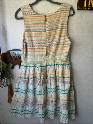 Anthropologie Kenji Mini Dress Embroidered White Size 12 thumbnail 6