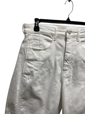 Pilcro Heritage Curve Mid-Rise Barrel Leg Jeans White Size 32T Anthropologie thumbnail 8