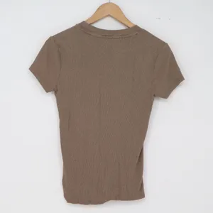 A New Day T-Shirt Womens Medium Brown Ribbed Short Sleeve Crew Neck Excellent thumbnail 4