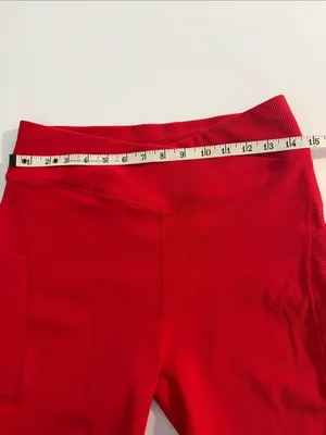 Women’s Active biker Shorts High-Waist Red v waist XL new thumbnail 5