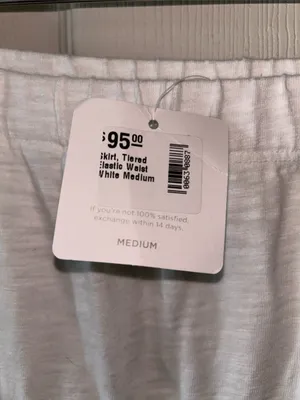 Dylan ❤️ White Tiered Cotton Midi/Maxi Skirt Coastal Cottagecore Minimalist Sz M thumbnail 5