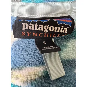 Patagonia Synchilla Snap-T Fleece Trout Tales Elwha Blue‎ Women’s Size Small thumbnail 6