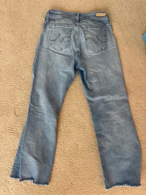 Ag Adriano Goldschmied Light Blue Farrah Boot Crop High-Rise Jeans thumbnail 3