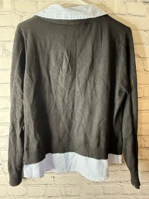 Vintage soft surroundings Women's Off-Shoulder Black Sweater size medium thumbnail 9