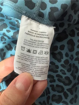 NIKE Blue Leopard Print High-Waist Bike Shorts thumbnail 6