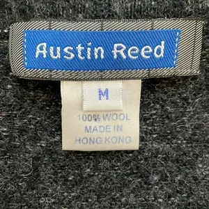 Austin Reed gray paisley wool cardigan sweater sz M thumbnail 4