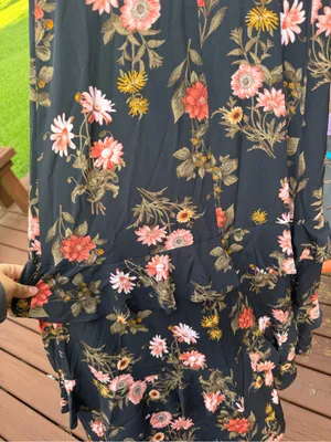 Lush Black Floral High Low Ruffle Maxi Dress NWOT Size S thumbnail 6