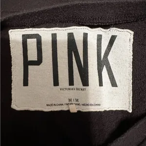 Victoria’s Secret PINK Sequin Boom Lightning Bolt Graphic Black Pullover Medium thumbnail 3
