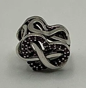 Pandora Infinity Love Knot Charm Pink CZ Sterling Silver S925 ALE thumbnail 1