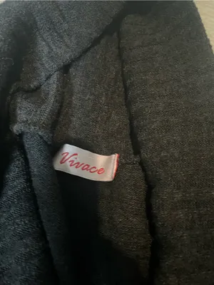 Black Shawl Collar Wrap Pullover Sweater thumbnail 2