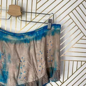 RAGA Sweet Devotion Ruffle Shorts in Blue/Tan Tie Dye Size US‎ Medium thumbnail 6