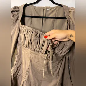 House of CB Carlina Mocha Long Sleeve Mini Dress Size Large thumbnail 5