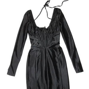 NWT House Of CB Grazia in Black Disco Satin Corset Fitted Mini Dress S Plus Cup thumbnail 8