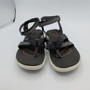 ECCO Cruise Sport Sandals Womens Black Leather Strappy Geometric‎ Print 37 6-6.5 thumbnail 3