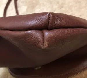 Dorse in Pelle Genuine Italian Leather Red Brown Crossbody Strap Purse thumbnail 14