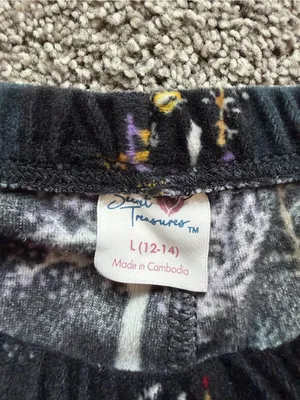 Secret Treasures Women’s L 12-14 Woodland Fox Fleece Pajama Set Black thumbnail 7
