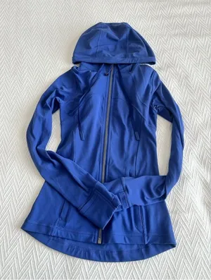 Lululemon Blue Hooded Define Jacket thumbnail 1