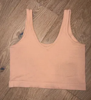 urban outfitters drew tank top peach thumbnail 1