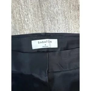 Aritzia Babaton Black Satin Cargo‎ Pants High Rise Adjustable Buckle Hem Size 4 thumbnail 3