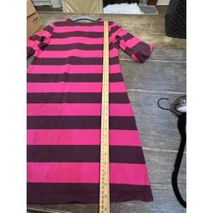 Patagonia Women 3/4 Sleeve Sender Stripe‎ Mini Dress Pink Organic Cotton Medium thumbnail 7