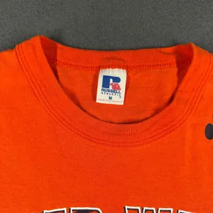 Vintage Auburn‎ Tigers T-shirt Russell Athletic Orange Medium SS Tiger Walk Tee thumbnail 3