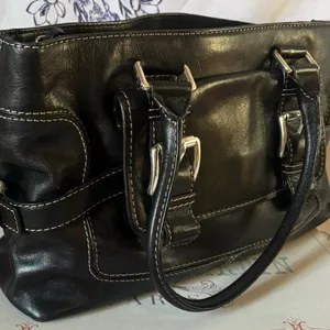 Michael Kors Black Leather Tote Bag thumbnail 5