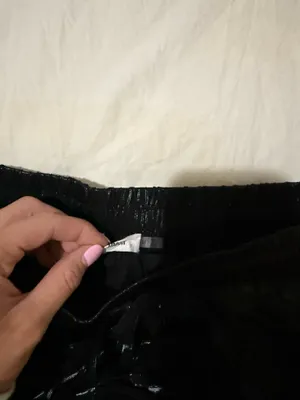 Palmetto Moon Black ruffle leather skirt thumbnail 3