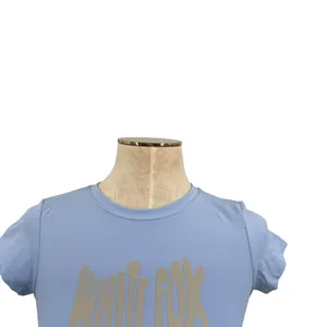 White Fox Boutique Archive 6.0‎ Baby Tee Sky Blue Shirt Short Sleeve Size XXS thumbnail 5